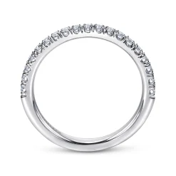 Best Gabriel & Co. Portofino - Platinum French Pave Diamond Anniversary Band - 0.28 ct