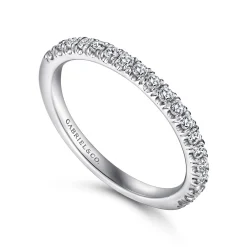 Best Gabriel & Co. Portofino - Platinum French Pave Diamond Anniversary Band - 0.28 ct