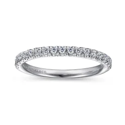 Best Gabriel & Co. Portofino - Platinum French Pave Diamond Anniversary Band - 0.28 ct