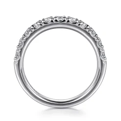 Sale Gabriel & Co. Portofino - Platinum 11 Stone French Pave Diamond Wedding Band - 0.75 ct