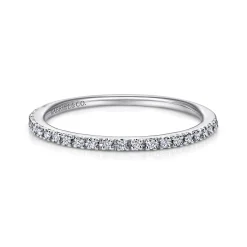 Outlet Gabriel & Co. Prague - Platinum Prong Set Diamond Wedding Band - 0.1 ct