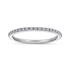 Outlet Gabriel & Co. Prague - Platinum Prong Set Diamond Wedding Band - 0.1 ct