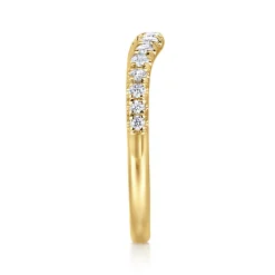 Gabriel & Co. Prato - Curved-14K Yellow Gold Diamond Anniversary Band - 0.25 ct