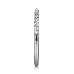 Best Gabriel & Co. Prismé - 14K White Gold Prong Setting Open Diamond Anniversary Band - 0.15 ct