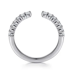 Hot Gabriel & Co. Prismé - 14K White Gold Prong Setting Open Diamond Anniversary Band - 0.3 ct
