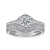 Outlet Gabriel & Co. Priya - Vintage Inspired 14K White Gold 6 Prong Round Diamond Engagement Ring