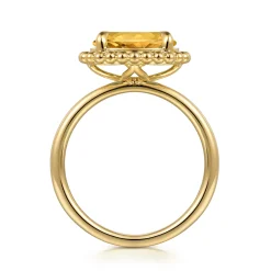 Best Gabriel & Co. Promise Ring - 14K Yellow Gold Citrine Bujukan Promise Ring