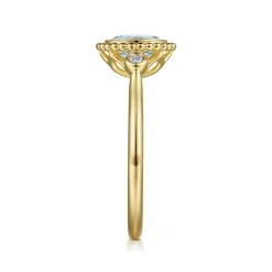 Discount Gabriel & Co. Promise Ring - 14K Yellow Gold Diamond and Aquamarine Bujukan Promise Ring