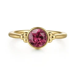 Online Gabriel & Co. Promise Ring - 14K Yellow Gold Pink Tourmaline Bujukan Promise Ring