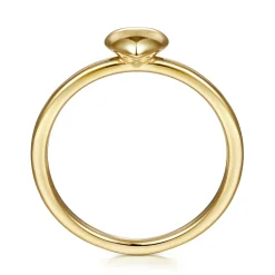 Clearance Gabriel & Co. Promise Ring - 14K Yellow Gold Puffed Heart Promise Ring