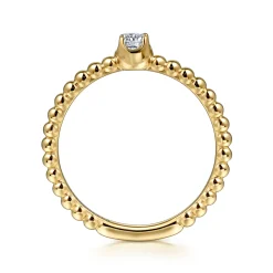 Online Gabriel & Co. Promise Ring - 14K Yellow Gold White Sapphire Stackable Promise Ring