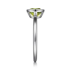 Outlet Gabriel & Co. Promise Ring - 925 Sterling Silver Bezel Set Peridot Solitaire Promise Ring