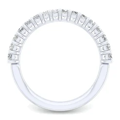 Discount Gabriel & Co. Puglia - 14K White Gold Princess Cut Shared Prong Diamond Anniversary Band - 0.7 ct