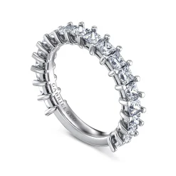 Clearance Gabriel & Co. Puglia - 14K White Gold Princess Cut Diamond Anniversary Band - 2 ct