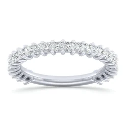 Best Gabriel & Co. Puglia - 14K White Gold Princess Cut Diamond Anniversary Band - 1.05 ct