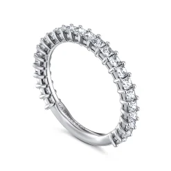 Best Gabriel & Co. Puglia - 14K White Gold Princess Cut Diamond Anniversary Band - 1.05 ct
