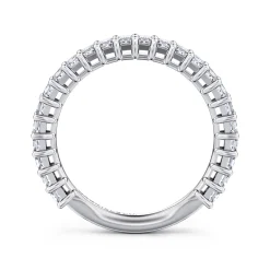 Best Gabriel & Co. Puglia - 14K White Gold Princess Cut Diamond Anniversary Band - 1.05 ct