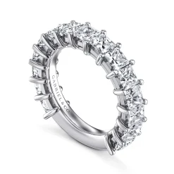 Gabriel & Co. Puglia - 14K White Gold Princess Cut Diamond Anniversary Band - 4.75 ct