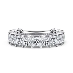 Gabriel & Co. Puglia - 14K White Gold Princess Cut Diamond Anniversary Band - 4.75 ct