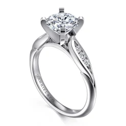 Online Gabriel & Co. Quinn - 14K White Gold Round Diamond Engagement Ring