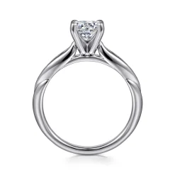 Discount Gabriel & Co. Quinn - 14K White Gold Round Diamond Channel Set Engagement Ring