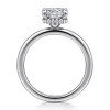 Discount Gabriel & Co. Rainah - 18K White Gold Cushion Cut Diamond Engagement Ring