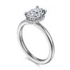 Clearance Gabriel & Co. Rainah - 18K White Gold Oval Diamond Engagement Ring