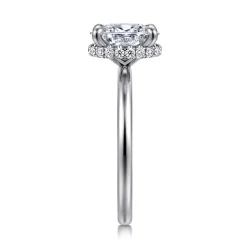 Clearance Gabriel & Co. Rainah - 14K White Gold Oval Diamond Engagement Ring