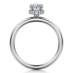 Sale Gabriel & Co. Rainah - 14K White Gold Oval Diamond Engagement Ring
