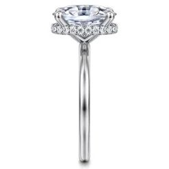 Clearance Gabriel & Co. Rainah - 14K White Gold Oval Diamond Engagement Ring