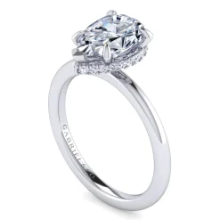 Hot Gabriel & Co. Rainah - 14K White Gold Pear Shape Diamond Engagement Ring