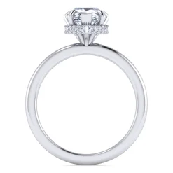 Hot Gabriel & Co. Rainah - 14K White Gold Pear Shape Diamond Engagement Ring