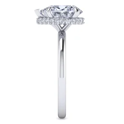 Hot Gabriel & Co. Rainah - 14K White Gold Pear Shape Diamond Engagement Ring