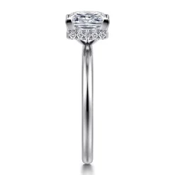 Gabriel & Co. Rainah - 18K White Gold Princess Diamond Engagement Ring