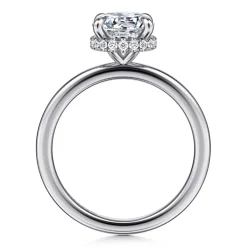 Sale Gabriel & Co. Rainah - 14K White Gold Round Diamond Engagement Ring