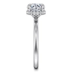 Sale Gabriel & Co. Rainah - 14K White Gold Round Diamond Engagement Ring