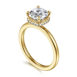 Online Gabriel & Co. Rainah - 14K Yellow Gold Cushion Diamond Engagement Ring