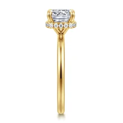 Online Gabriel & Co. Rainah - 14K Yellow Gold Cushion Diamond Engagement Ring