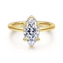 Outlet Gabriel & Co. Rainah - 14K Yellow Gold Marquise Shape Diamond Engagement Ring