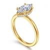 New Gabriel & Co. Rainah - 18K Yellow Gold Marquise Shape Diamond Engagement Ring