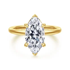 Clearance Gabriel & Co. Rainah - 14K Yellow Gold Marquise Shape Diamond Engagement Ring