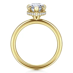 Clearance Gabriel & Co. Rainah - 14K Yellow Gold Pear Shape Diamond Engagement Ring