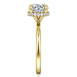 Hot Gabriel & Co. Rainah - 14K Yellow Gold Round Diamond Engagement Ring