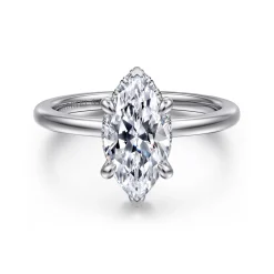 Gabriel & Co. Rainah - Platinum Marquise Shape Diamond Engagement Ring