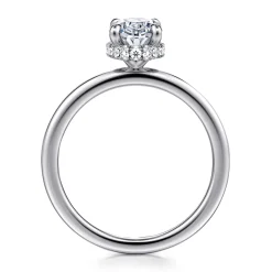 Outlet Gabriel & Co. Rainah - Platinum Oval Diamond Engagement Ring