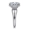 Best Gabriel & Co. Raven - 14K White Gold Oval Diamond Engagement Ring