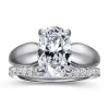 Gabriel & Co. Raven - 14K White Gold Oval Diamond Engagement Ring