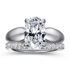 Gabriel & Co. Raven - 14K White Gold Oval Diamond Engagement Ring