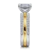 Discount Gabriel & Co. Reba - 14K White-Yellow Gold Emerald Cut Diamond Engagement Ring
