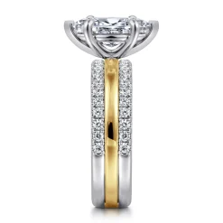 Online Gabriel & Co. Reba - 14K White-Yellow Gold Marquise Shape Diamond Engagement Ring